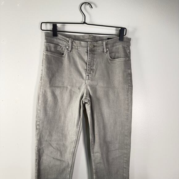 All Saints Grace Green Stretch Skinny Jeans Raw Hem Mid Rise Casual Size 30 - Picture 6 of 11